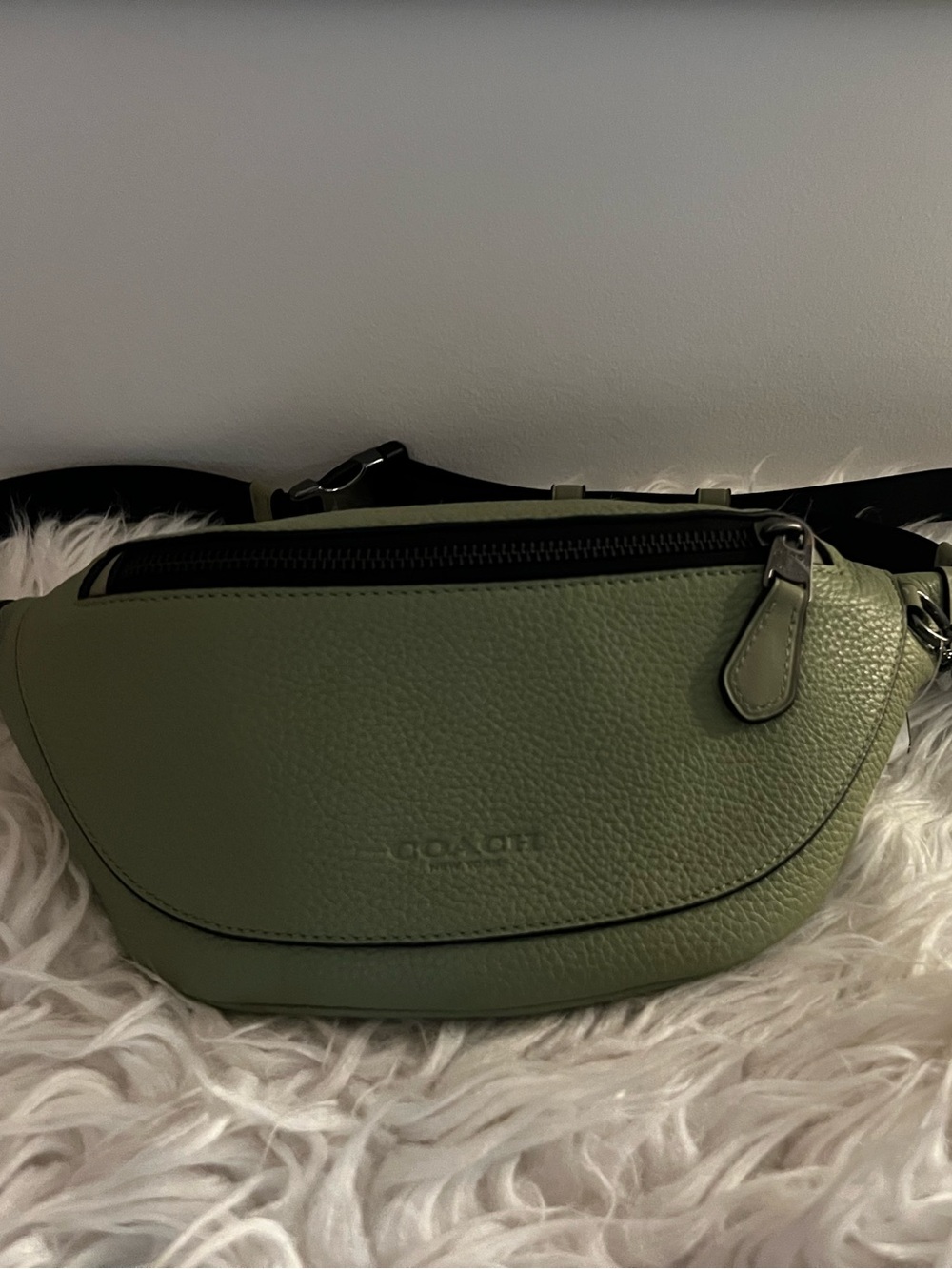 Coach Warren Mini BB Pistachio with Black Strap